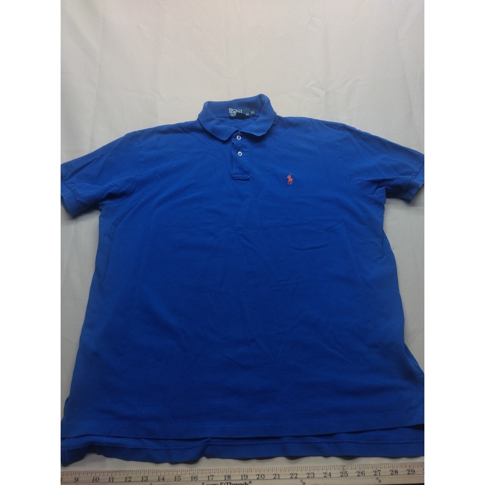 Polo by Ralph Lauren Vintage Men's Cotton Royal Blue Short Sleeve Shirt Size XL